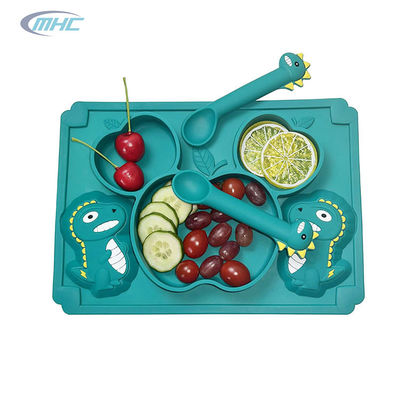kaufen Nahrungsmittelgrad-Silikon-Baby Tray Custom Feeding Plates And rollt freies PPA PVC online manufacture