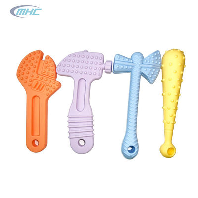 kaufen Schlüssel-Hammer-Silikon-Kauen-Toy Engineering Tool Shape Food-Grad-Baby Teether online manufacture