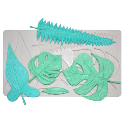 kaufen Silikon-backende Geräte backen Dekorations-Werkzeug-Blatt formen Silikon-Form-Fondant-Kuchen-Dekoration zusammen online manufacture
