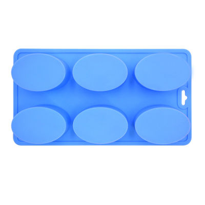 kaufen Ovale backende Form Haushalt Diy, kundenspezifische 6 Hohlraum-Silikon-Seifen-Form Soems online manufacture
