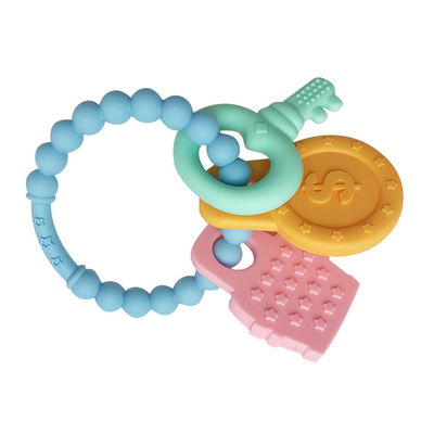 kaufen Baby-Silikon-Produkt-Nahrungsmittelgrad-Friedensstifter-Clip Ring Teether Eco freundliches online manufacture