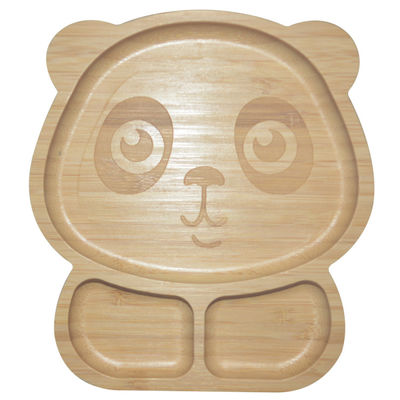 kaufen Freundliches Geschirr-teilte Bambussilikon-Baby-Platte Eco Saugplatte BPA frei online manufacture