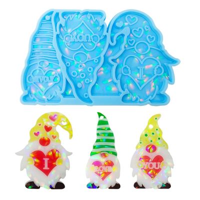 kaufen MHC Silikonharz Form Epoxidharz Formen für Schlüsselkette Klarer Weihnachtsmann Ornament Formen Set online manufacture