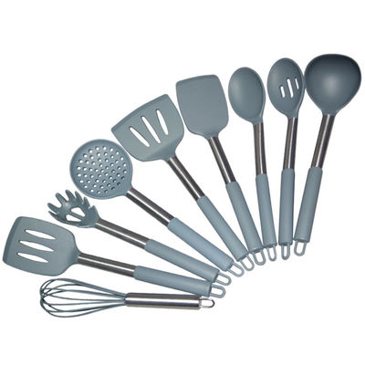 12-teiliger Gray Silicone Spatula Kitchenaid Cookware-Gerät-Satz fertigte besonders an