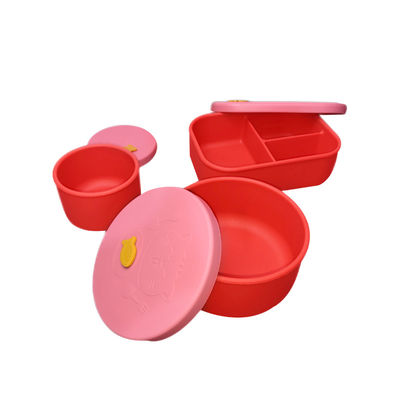 Dauerhaftes Baby-Fütterungssatz-nicht giftige Platten-Teiler des Silikon-3pcs für Nahrung