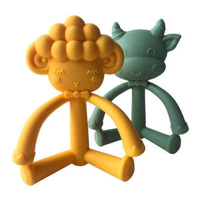 Karikatur-Form-Baby Teether spielt freies DIY Silikon Teether des Nahrungsmittelgrad-BPA