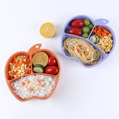 Apple-Form-Silikon-Baby-Tray Custom Suction Feeding Plate-Satz