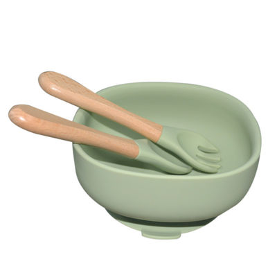 Silikon-Baby-Tray Silicone Bowl Baby Customized-Neuzugänge formen um Bpa, das mit Löffel frei ist