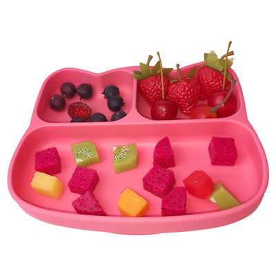 Silikon-Saugplatten-Soem fertigte Nahrungsmittelgrad-Cat Shape Kids Feeding Set-Baby besonders an