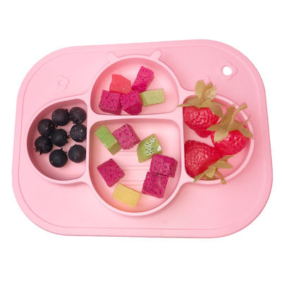 Nicht giftige freie geteilte Saugplatte Silikon-Baby-Tray Bee Shapes BPA fertigte besonders an