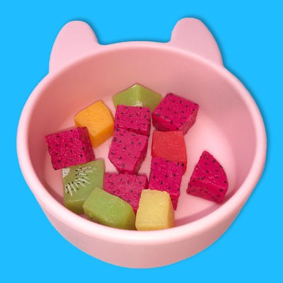 Kitten Shape Silicone Feeding Bowl fertigte einziehende Säuglingssaugschüsseln besonders an