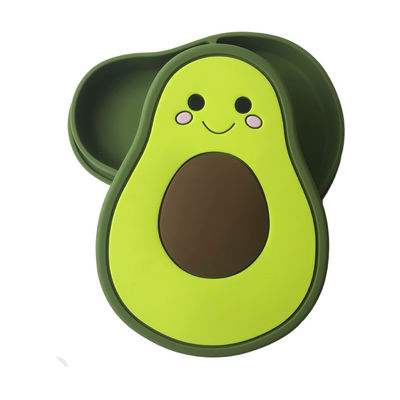 Avocado-Form-Baby-fertigte Ausbildungsfütterungssilikon-Platte freies Bpa besonders an