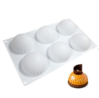 Handgemachte dekorative Hohlraum-kundenspezifisches Logo LFGB der Silikon-Kuchen-Form-6 genehmigte