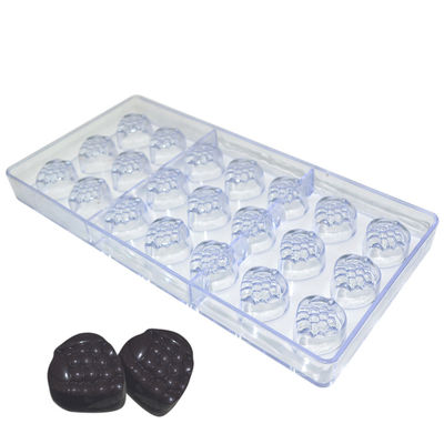 Erdbeerform-Schokoladen-Polycarbonats-Form stützbares LFGB genehmigte