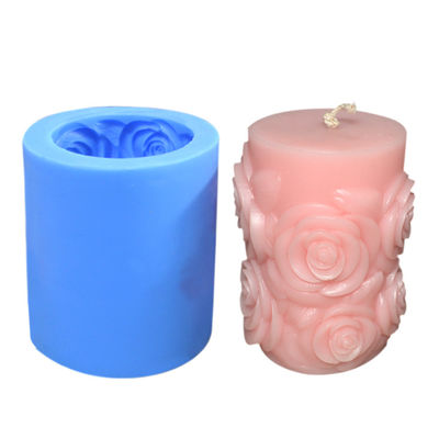 Nahrungsmittelgrad-Blumen-Silikon-Kerzen-Form-Zylinder Eco freundliches 3D