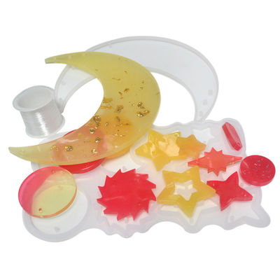 Kundenspezifische handgemachte Diy Epoxy-Kleber Crescent Shape Silicone Resin Molds Form