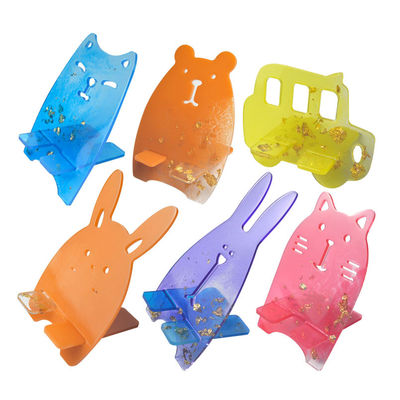 Silikon-Formen für bewegliches Karikatur-Muster-Harz des Halter-9pcs buntes formt Epoxidschmuck