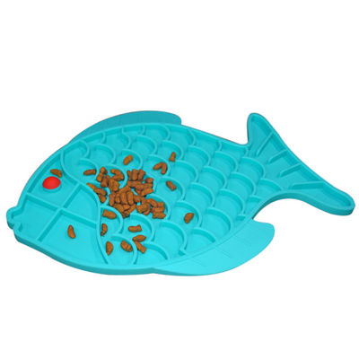 Weiches Silikon-Haustier liefert kundengebundene Fische formen die Hunde, die Platten Soem/ODM lecken