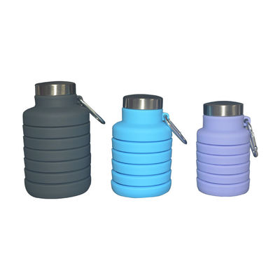 Auf Lagere freundliche zusammenklappbare Wasser-Flaschen der Silikon-Wasser-Flaschen-500ml Eco