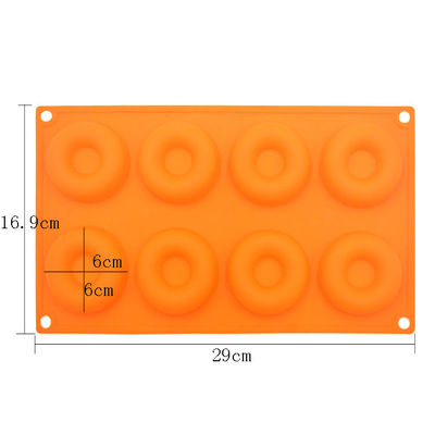 8 Silikon-Kuchen formt des Hohlraum-3D Donut formen Seifen-Formen nach Maß