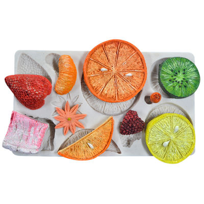 Personifizierter Silikon-backender Werkzeug-Satz-Frucht-Muster-Fondant Mat Cake Decorating