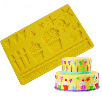 Multi Schicht-Silikon-formt backender Gerät-Geburtstags-Hochzeits-Fondant für Kuchen