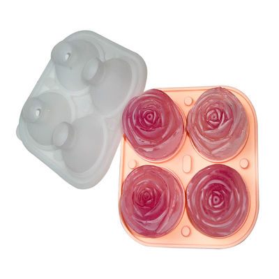 3D Rose Shaped Ice Cube Tray Hohlräume des Silikon-Form-Nahrungsmittelgrad-9
