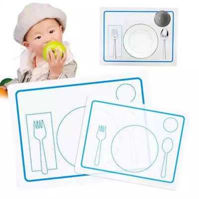 Waschbarer Fütterungsbaby-Silikon-Platzmatte Nahrungsmittelgrad fertigte Logo Printing besonders an