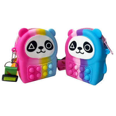Panda Shaped Silicone Rainbow Pop macht es neues Spielzeug der Taschen-MHC Reißverschluss zu