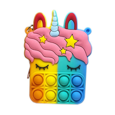 Heiße Verkäufer-Unicorn Stress Relief Silicone Bags Baby-Silikon-Produkt-Toy Girls Girls Bags MHC populäre Fingerspitzen-Geldbörse
