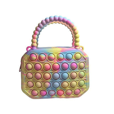 Regenbogen-Silikon-Umhängetasche, Kindersensorische Spielwaren-Baby-Silikon-Produkte