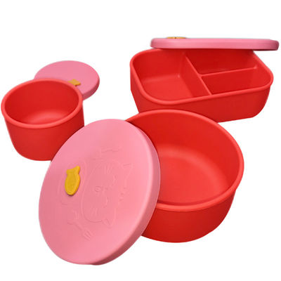 Silikon-Lunchbox mit Mikrowellenheizung