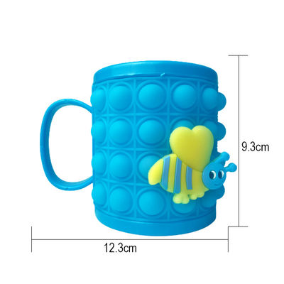 Anpassungsfähiges Baby Füttern Kinder Trinkbecher Silikon Push Bubble Fidget Popper Pop mit hoher Temperaturbeständigkeit