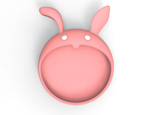 MHC Pink Rabbit Silikon Babynahrungsplatte Spender 100% Lebensmittelqualität