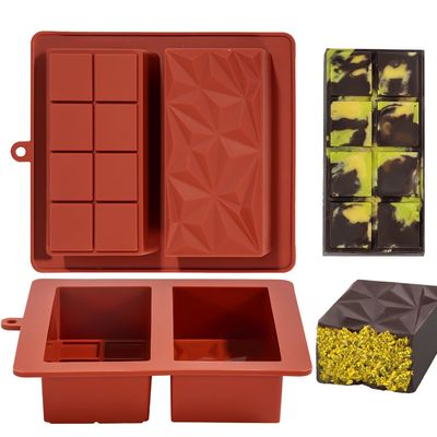 MHC Schokoladen-Mold Bar Dicke Silikon-Kuchen-Werkzeuge Schokoladen-Bar-Formen tief