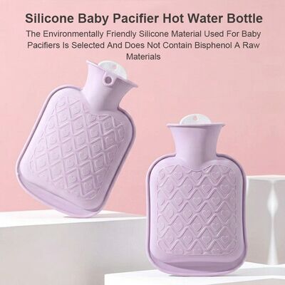 300 ml Mikrowellenheizung Explosionssichere Silikon-Baby-Warmwasserflasche BPA-frei Herzmuster Lebensmittel-Handwärmer-Tasche